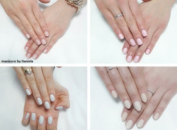 paznokcie nude, manicure pudrowy róż i french