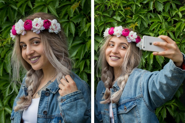 Festiwal Open'er Opener Dziewczyna Wianek Selfie warkocz warkocze